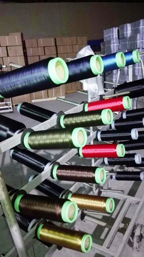 Segondè Elastik Polyester texturized fil (DTY) / Elastik PBT Fils Pou Jeans